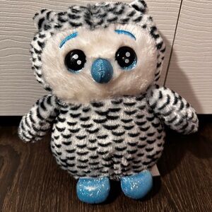 Russ blue black owl plush stuffed animal big eyes